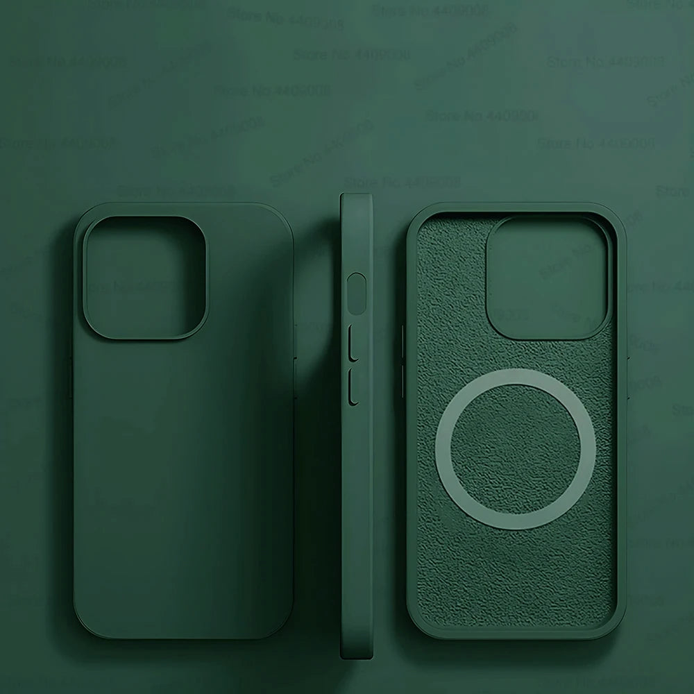 For Magsafe Liquid Silicone Magnetic Case For iPhone