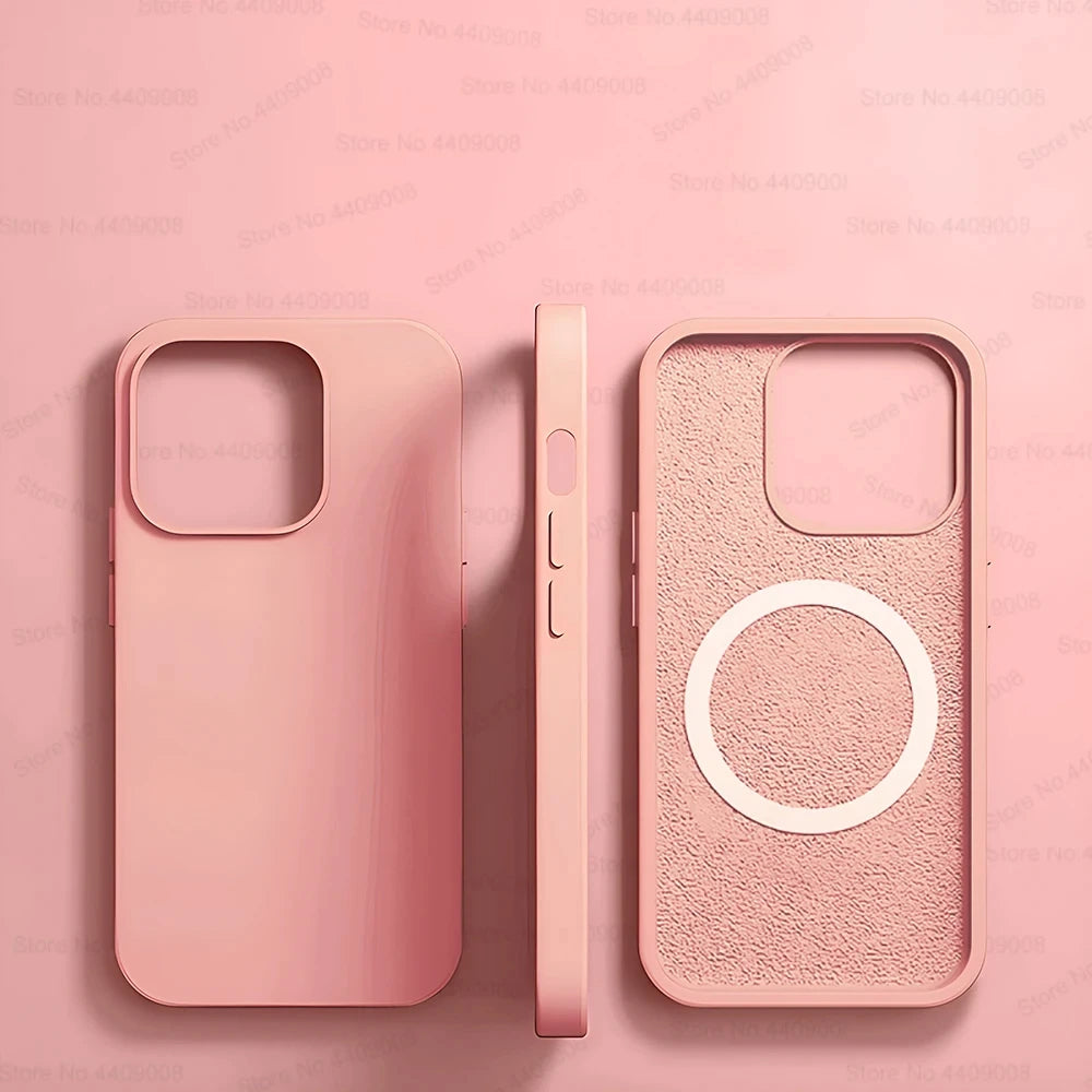 For Magsafe Liquid Silicone Magnetic Case For iPhone