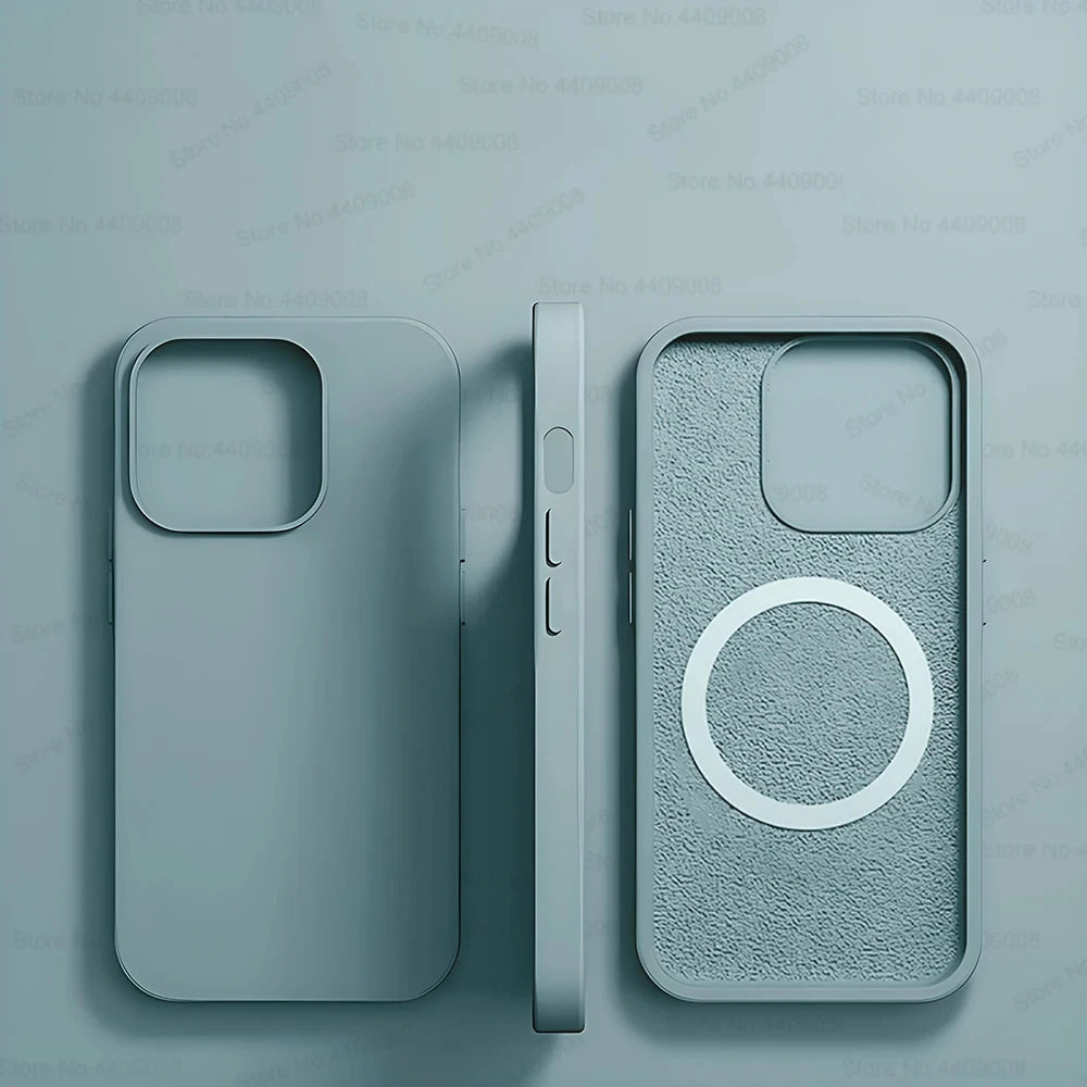 For Magsafe Liquid Silicone Magnetic Case For iPhone