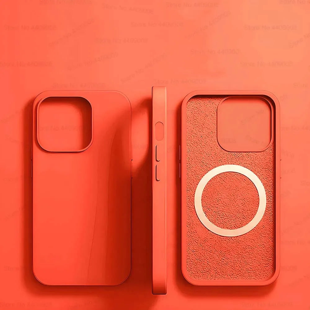 For Magsafe Liquid Silicone Magnetic Case For iPhone
