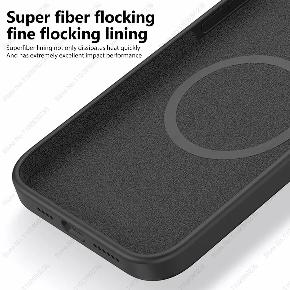 For Magsafe Liquid Silicone Magnetic Case For iPhone
