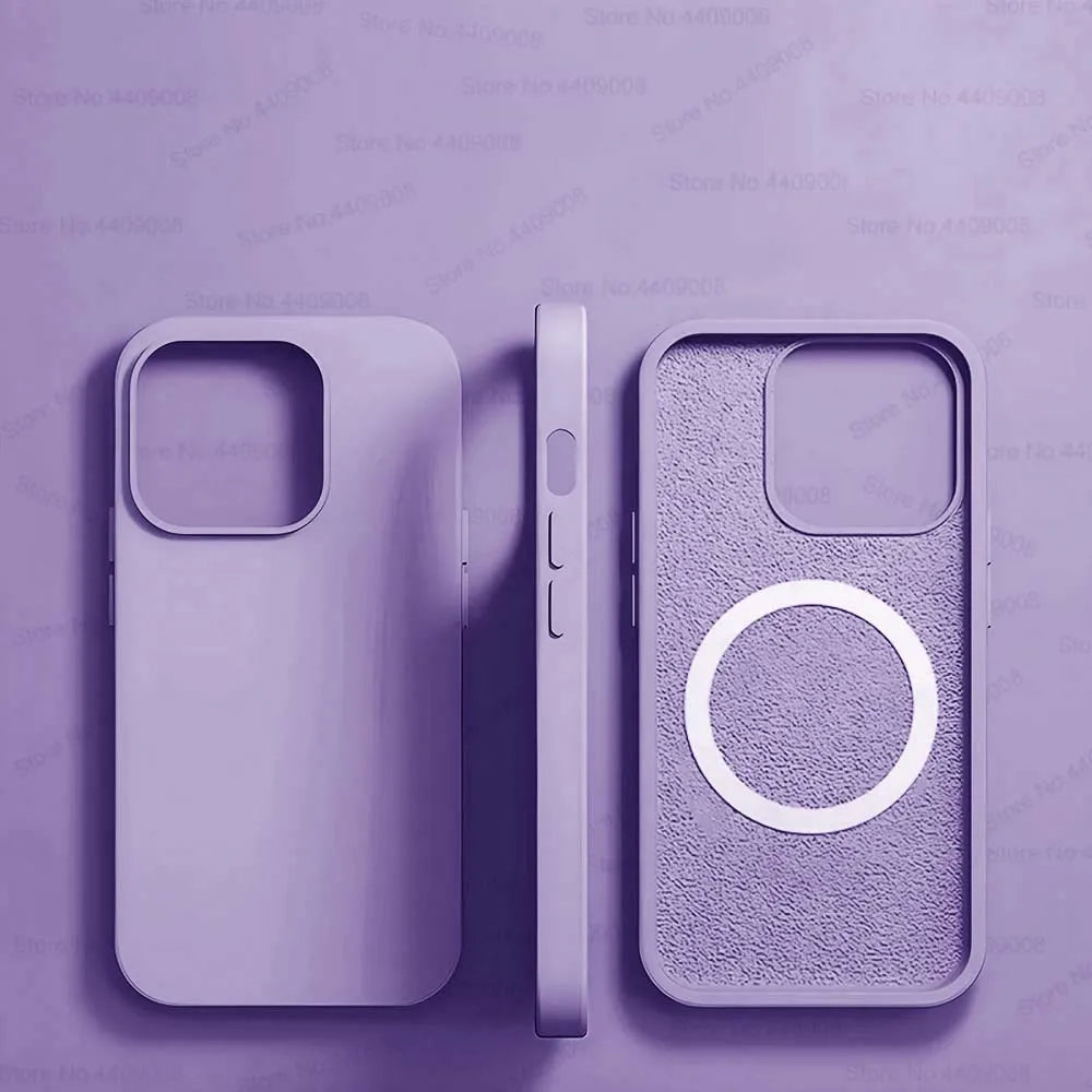 For Magsafe Liquid Silicone Magnetic Case For iPhone