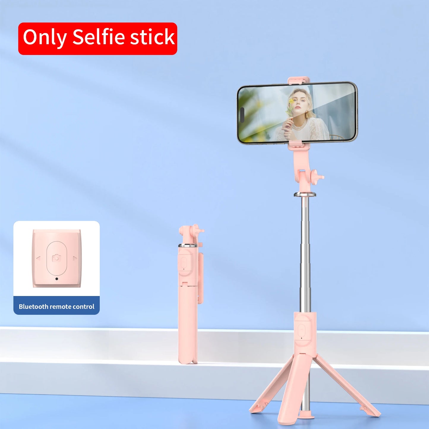 Bluetooth wireless selfie stick mini tripod extendable