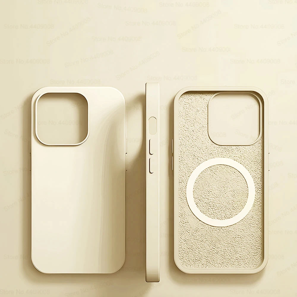 For Magsafe Liquid Silicone Magnetic Case For iPhone