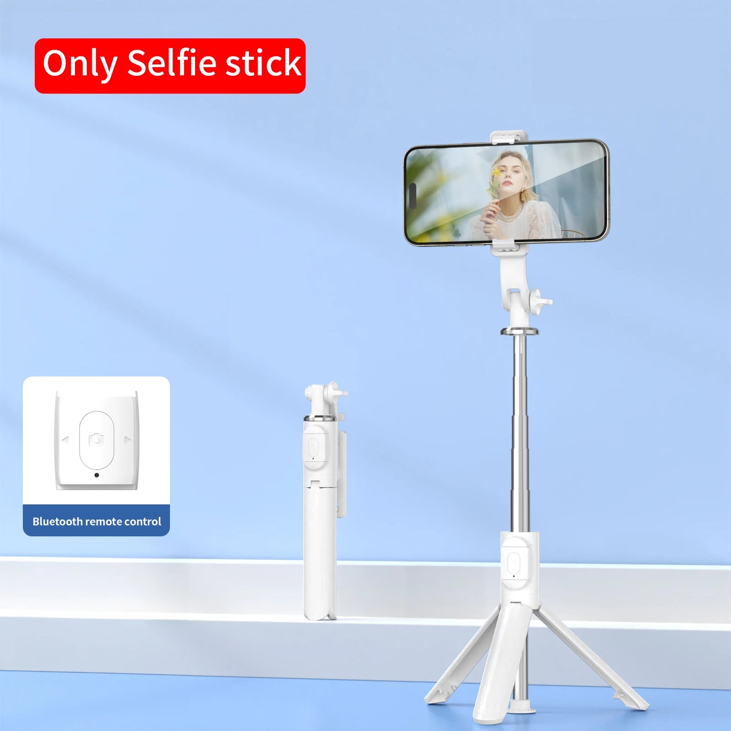 Bluetooth wireless selfie stick mini tripod extendable