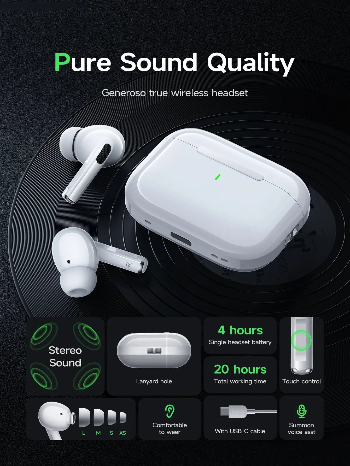ANC Air pro bluetooth earphones Active Noise Reduction