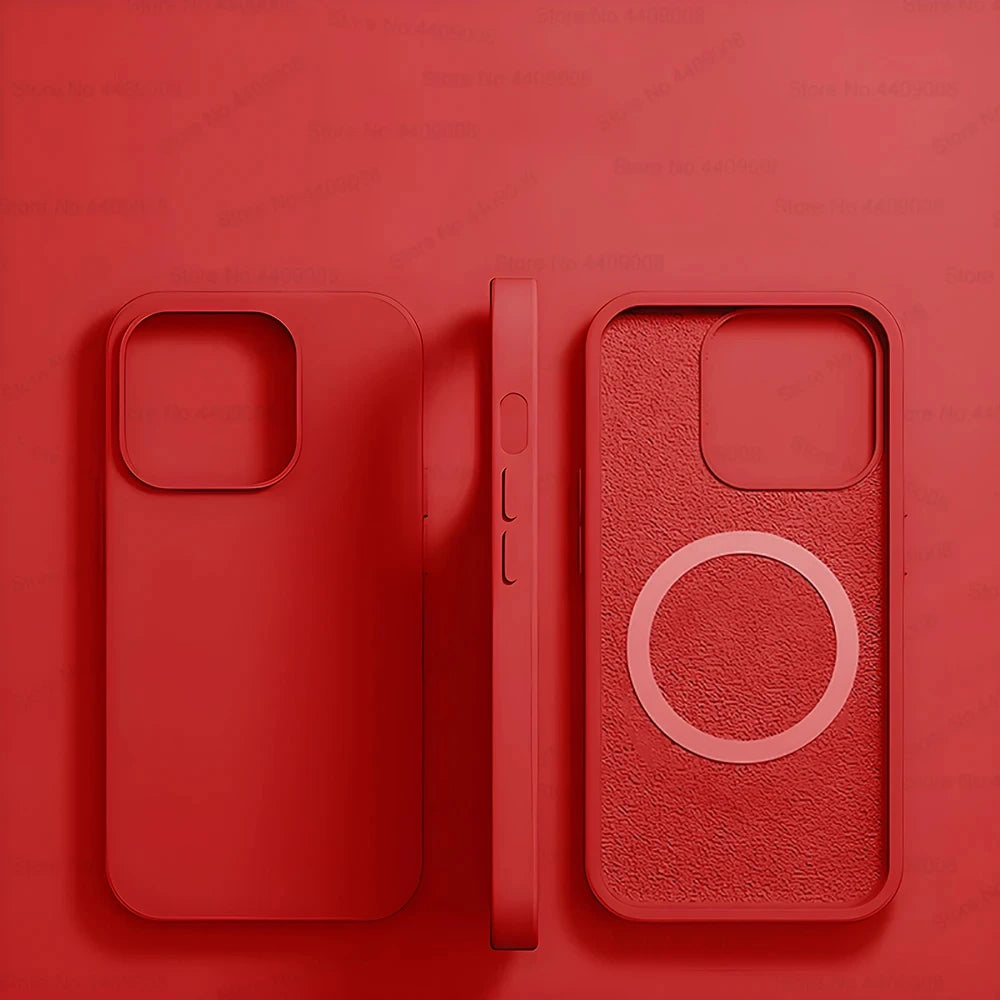 For Magsafe Liquid Silicone Magnetic Case For iPhone