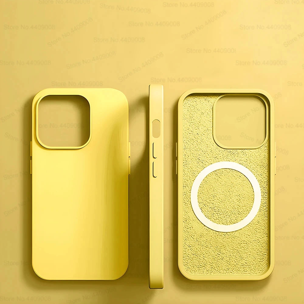 For Magsafe Liquid Silicone Magnetic Case For iPhone