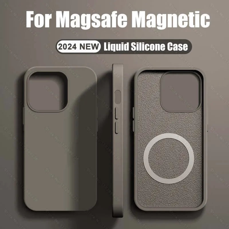 For Magsafe Liquid Silicone Magnetic Case For iPhone