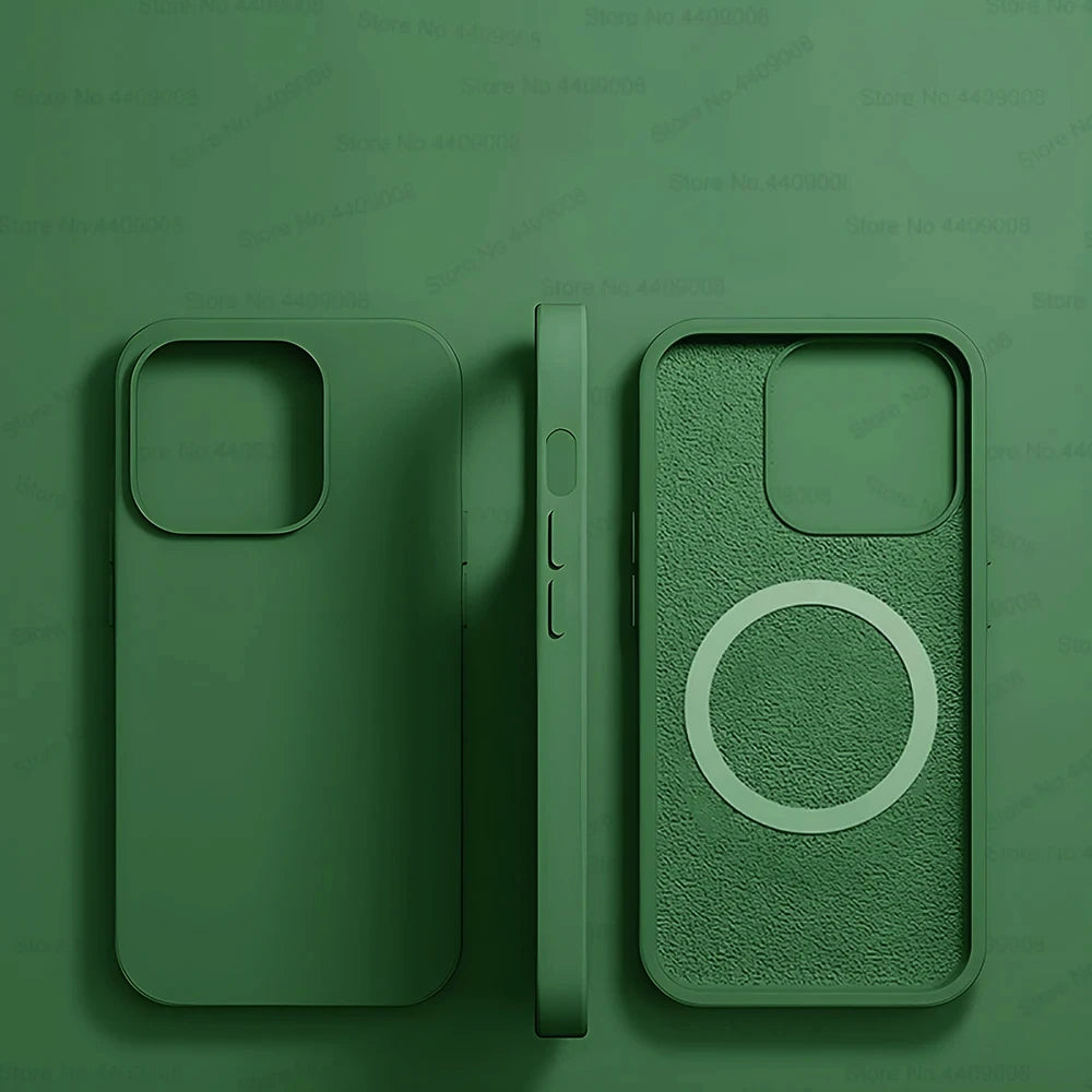 For Magsafe Liquid Silicone Magnetic Case For iPhone