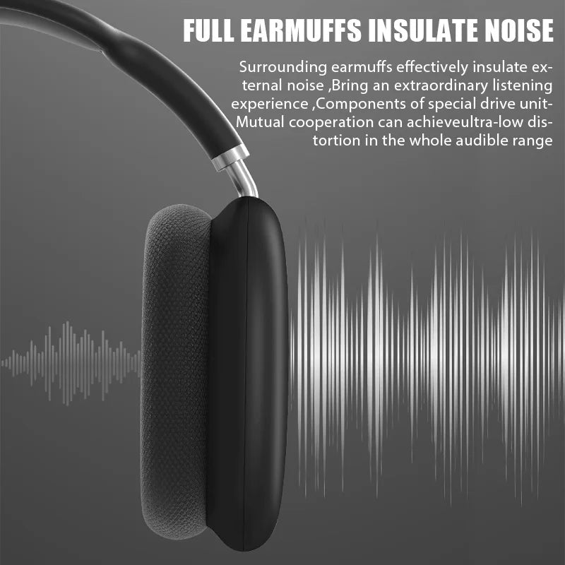 New P9 Wireless Bluetooth Headphones Noise Cancelling