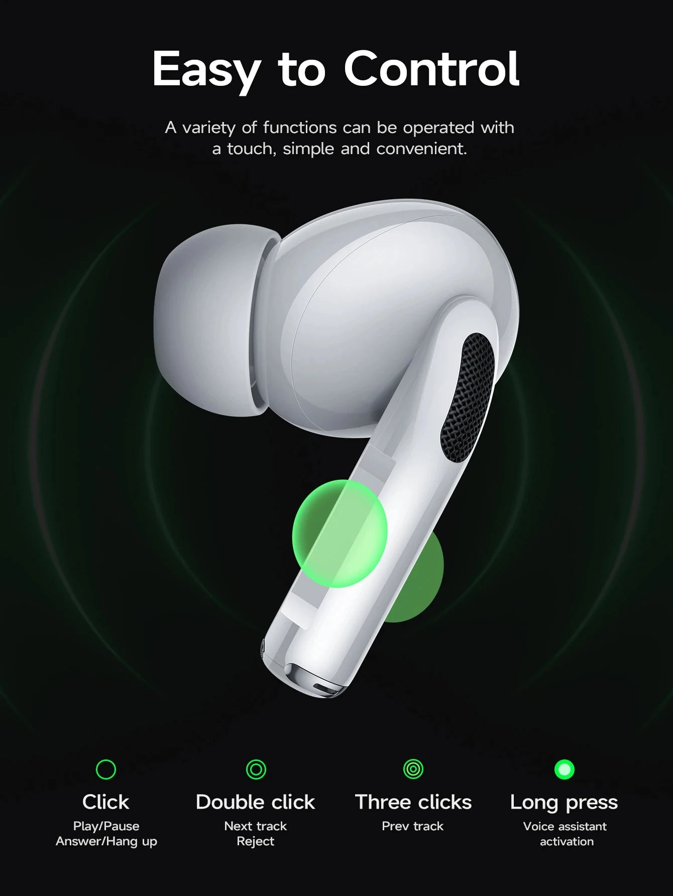 ANC Air pro bluetooth earphones Active Noise Reduction