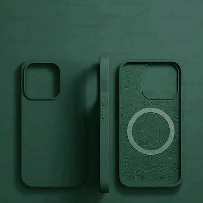 For Magsafe Liquid Silicone Magnetic Case For iPhone