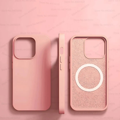 For Magsafe Liquid Silicone Magnetic Case For iPhone