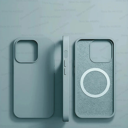 For Magsafe Liquid Silicone Magnetic Case For iPhone