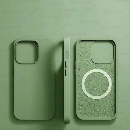 For Magsafe Liquid Silicone Magnetic Case For iPhone