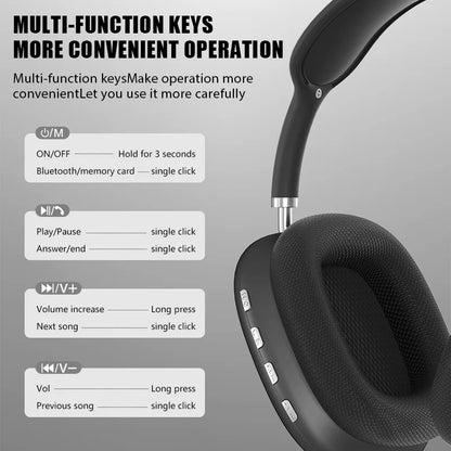 New P9 Wireless Bluetooth Headphones Noise Cancelling