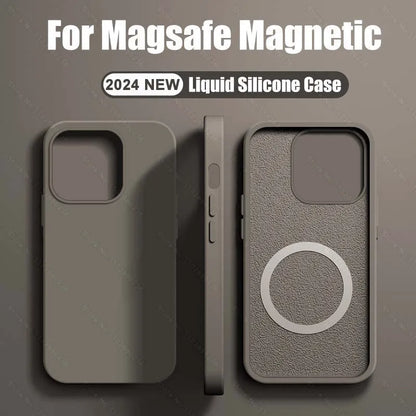 For Magsafe Liquid Silicone Magnetic Case For iPhone